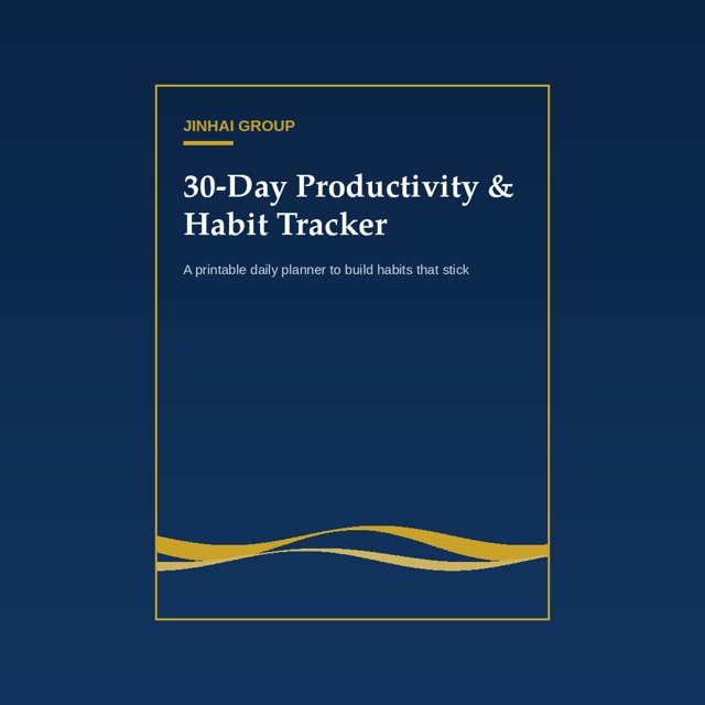 30-Day Productivity & Habit Tracker